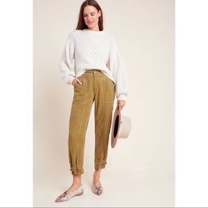 Anthropologie Jackson Tapered Green Utility Pants